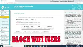 How to Block WiFi Users in TP-Link WiFi Router