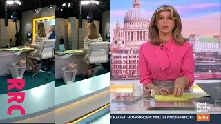 Kate Garraway @some shoes off under the desk