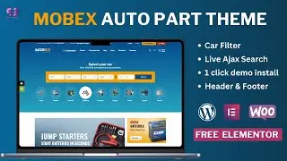 Auto Parts WordPress Website with Mobex Theme - Free Elementor
