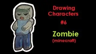 How to draw zombie from Minecraft - Simple Drawing Lession
