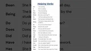 Helping Verbs in English | Complete List with Example Sentences | Learn English Grammar Easily