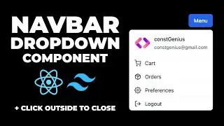 Navbar Dropdown Menu in React from scratch | Custom Dropdown Menu in React and Tailwind CSS