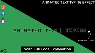 Animated Typewriter Effect | JavaScript Tutorial