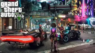 КИБЕРПАНК 2077 ГОРОД БУДУЩЕГО В ГТА 5! СТАЛ КИБОРГОМ CYBERPUNK ОБЗОР МОДА В GTA 5! ГТА 5 МОДЫ MODS