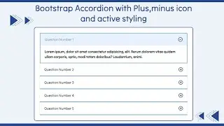 Bootstrap Accordion with Plus,Minus Icon and Active Styling | Hindi/Urdu 