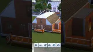 how to make a simple but cute cottage roof in the Sims 4