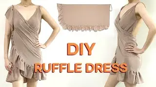 DIY Simple Wrap Dress / Ruffle Dress / Frill Dress / Easy Summer Dress Tutorial / For Beginner