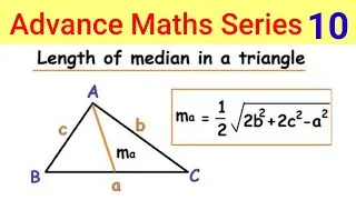 How to Derive Formula of #Median | Median  #माध्यिका Nikalne Ka Formula | #medians  #triangles