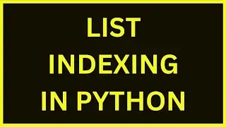 List Indexing In Python | Python 4 You | Lecture 93