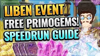 LIBEN EVENT Speedrun Guide (FREE 420 PRIMOGEMS!!) Genshin Impact New Event Marvelous Merchandise 1.4