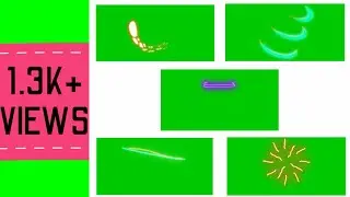 5 Neon green screen animations||free download