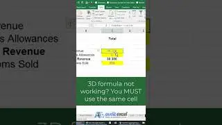 3D formula using different cells on each sheet