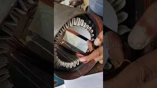 2 hp motor winding  #moterwinding #singlephasemotorwinding #hipowerelectricworks #shorts