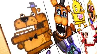 Drawing FNAF: Recap Cartoon VS ORIGINAL | Five Nights At Freddy’s