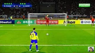 Al Shabab vs Al Nassr | First Match for Ronaldo in Al Nassr 2023 | Penalty Shootout | PES21 Gameplay