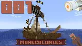 🏘 Начало и странный сон 001 - Колониальная жизнь MineColonies