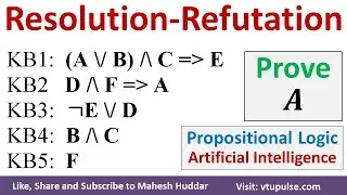 4. Prove Statement using resolution refutation procedure in Propositional Logic by Mahesh Huddar