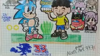 Fanart de: 🎉🎊 Sonic 33 Aniversario 🎉🎊 (FT: broders)