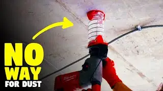 Vacuum-free drill dust collector attachment!
