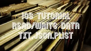 iOS Tutorial Read and Write data from .txt file, .json file and .plist file (local storage guide)
