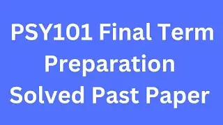 PSY101 Final term Preparation Solved Past Papers