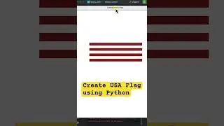 Love coding status ❤️❤️  Create USA flag 🇺🇸  using python turtle 🐢 #shorts #coding #programming