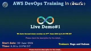 Live Demo#1 | AWS DevOps 06-June-2024 batch | 9381136450 | Cloud Computing In Telugu