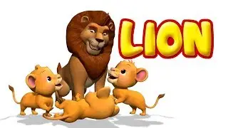 The Lion | Animal Rhymes & Songs for Kids | Infobells