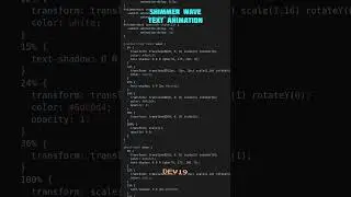 Shimmer Wave Text Animation using HTML CSS |  #coding #viral #trending #design #739 #css #html