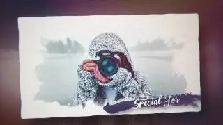 Watercolor Ink Photo Slideshow After Effects Template