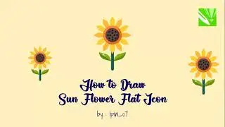 How to Draw Sun Flower Flat Icon