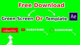 Youtube Subscribe Button with Green Screen Or After Effects Template