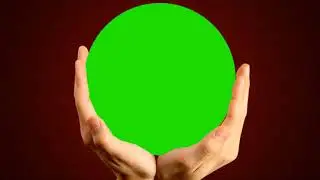 Green screen hand photo ball, globe frame, touch photo frame, chroma key, pantalla verde 04b