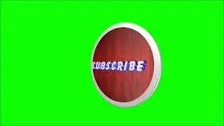 Green Screen 3D Subscribe Button Chroma Key Copyright Free