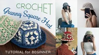 Crochet Granny Square Hat - FREE Pattern for S, M, L - Beginner Tutorial