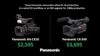 The Panasonic AG-CX10 and The AG-CX350 4K Camcorders