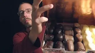 ASMR Whispered Candy Tasting / Review - Assorted Chocolates + Gummy Bears from Germany