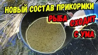Новая самодельная прикормка четко собирает рыбу на точке ловли