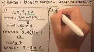 HOW TO FIND MEAN, MEDIAN, MODE and RANGE / STATISTICS