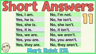 Short Answers (yes / no) | English speaking practice - Mark Kulek ESL