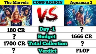 The Marvels vs Aquaman and the lost kingdom movie Lifetime Worldwide boxoffice collection comparison