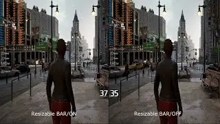 Resizable BAR ON vs OFF Unreal Engine 5 Matrix Awakens City /1080p /  RX5700XT