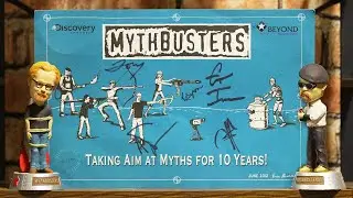 Opening a Signed Mythbusters 10th Anniversary Crew Poster