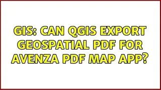 GIS: Can QGIS export Geospatial PDF for Avenza PDF map app? (10 Solutions!!)