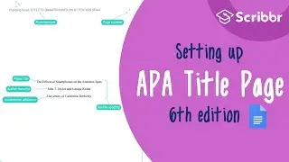 Setting up APA Format Title Page in Google Docs (6th Edition) | Scribbr 🎓