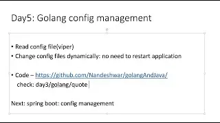 Day 5: Golang config management
