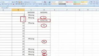 How to find out missing sequence number in excel by vba