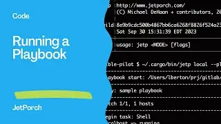 Running a Playbook with JetPorch: A Quick Guide