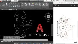 Autocad 2d Practice Drawing  for Beginners - Exercise 1 (Basic to advance level  )