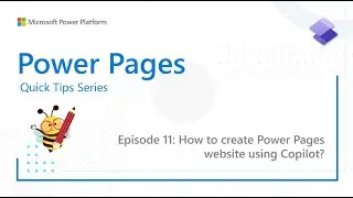 Power Pages Quick Tips Series: How to create Power Pages website using Copilot?